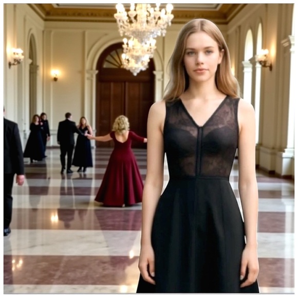 Women’s Vintage Sheath Cocktail Dress with Halter Neckline. Black. Size 4 - Picture 1 of 11